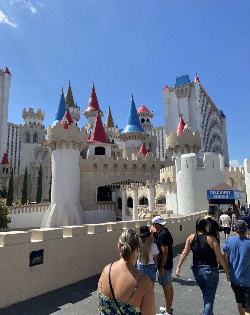 Excalibur Hotel and Casino castle exterior on the Las Vegas Strip
