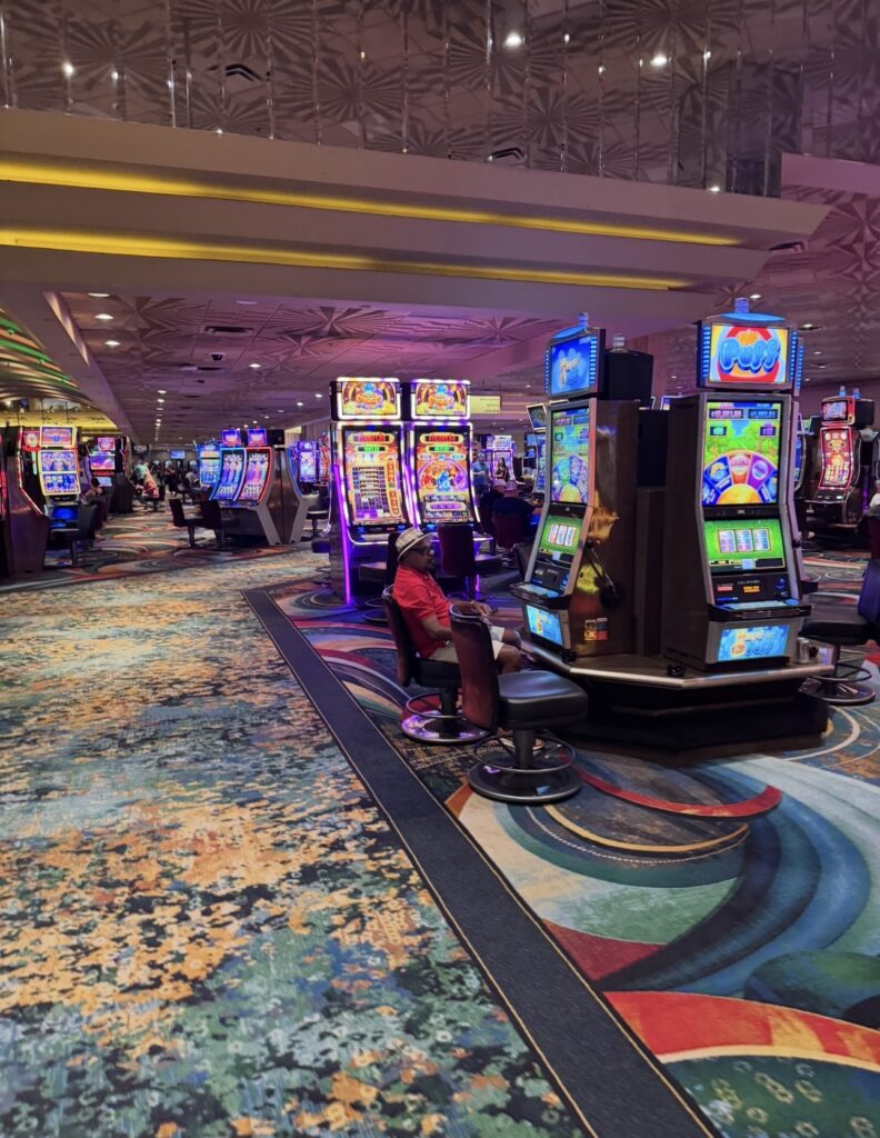 Slot machines on the MGM Grand Las Vegas casino floor