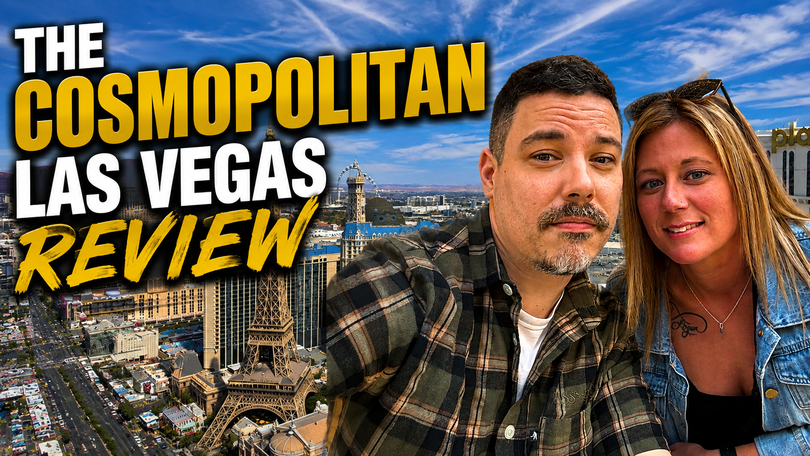 The Cosmopolitan Las Vegas review featuring Double Down Mac and Nikki with a view of the Las Vegas Strip