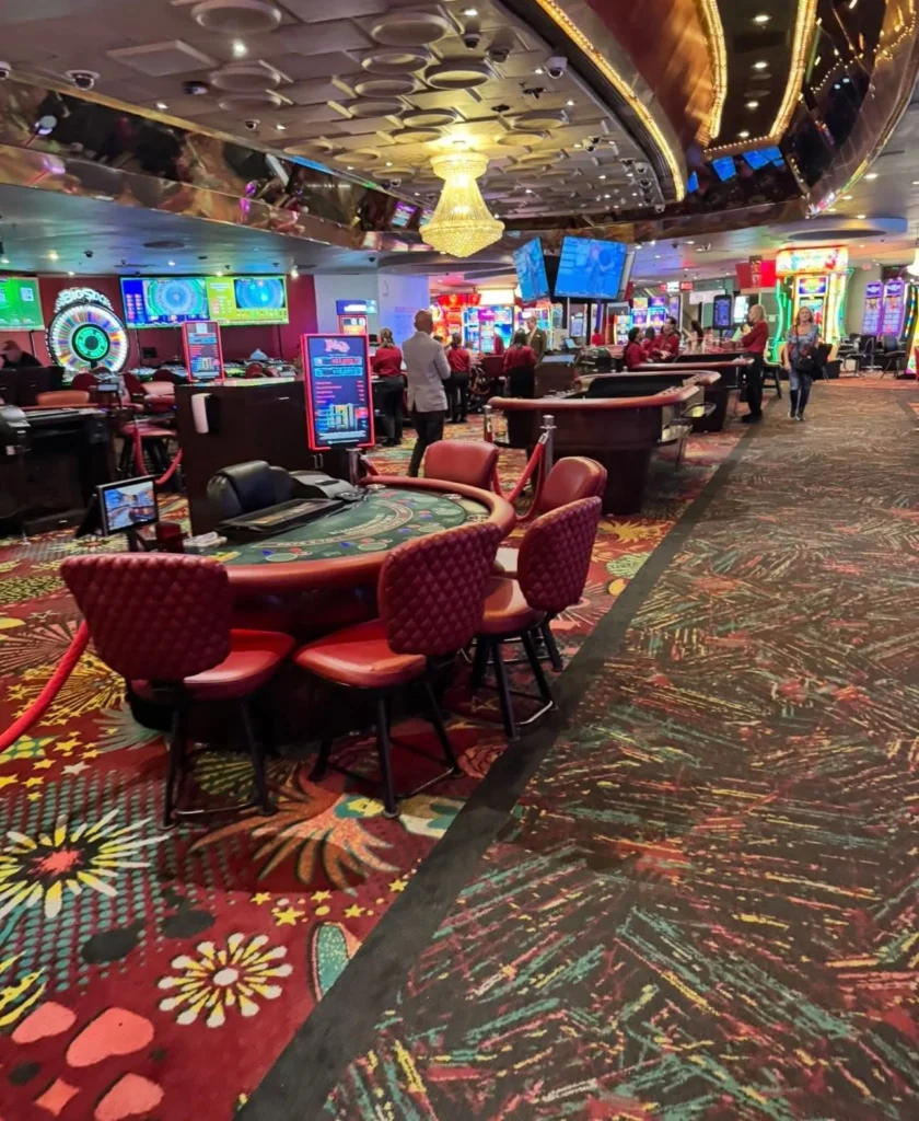 Blackjack and table games inside a Las Vegas casino
