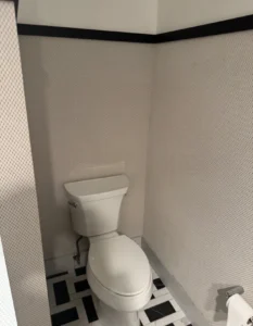 Toilet area inside a Versailles Tower bathroom at Paris Las Vegas