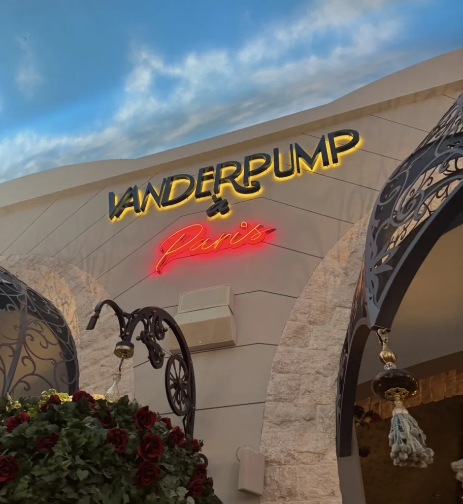 Vanderpump à Paris sign inside Paris Las Vegas