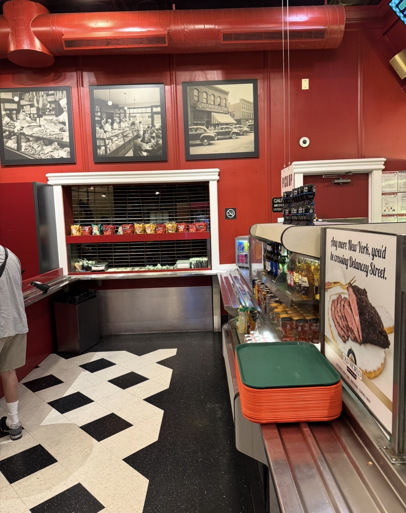 Interior counter at Greenberg’s Deli inside New York-New York Las Vegas