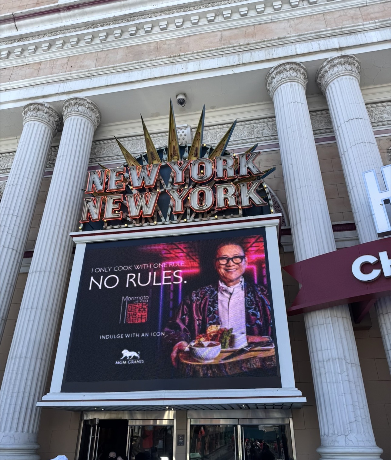 New York-New York Hotel and Casino entrance on the Las Vegas Strip